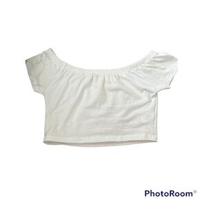 Pretty Little Thing White Off-Shoulder Women's Top